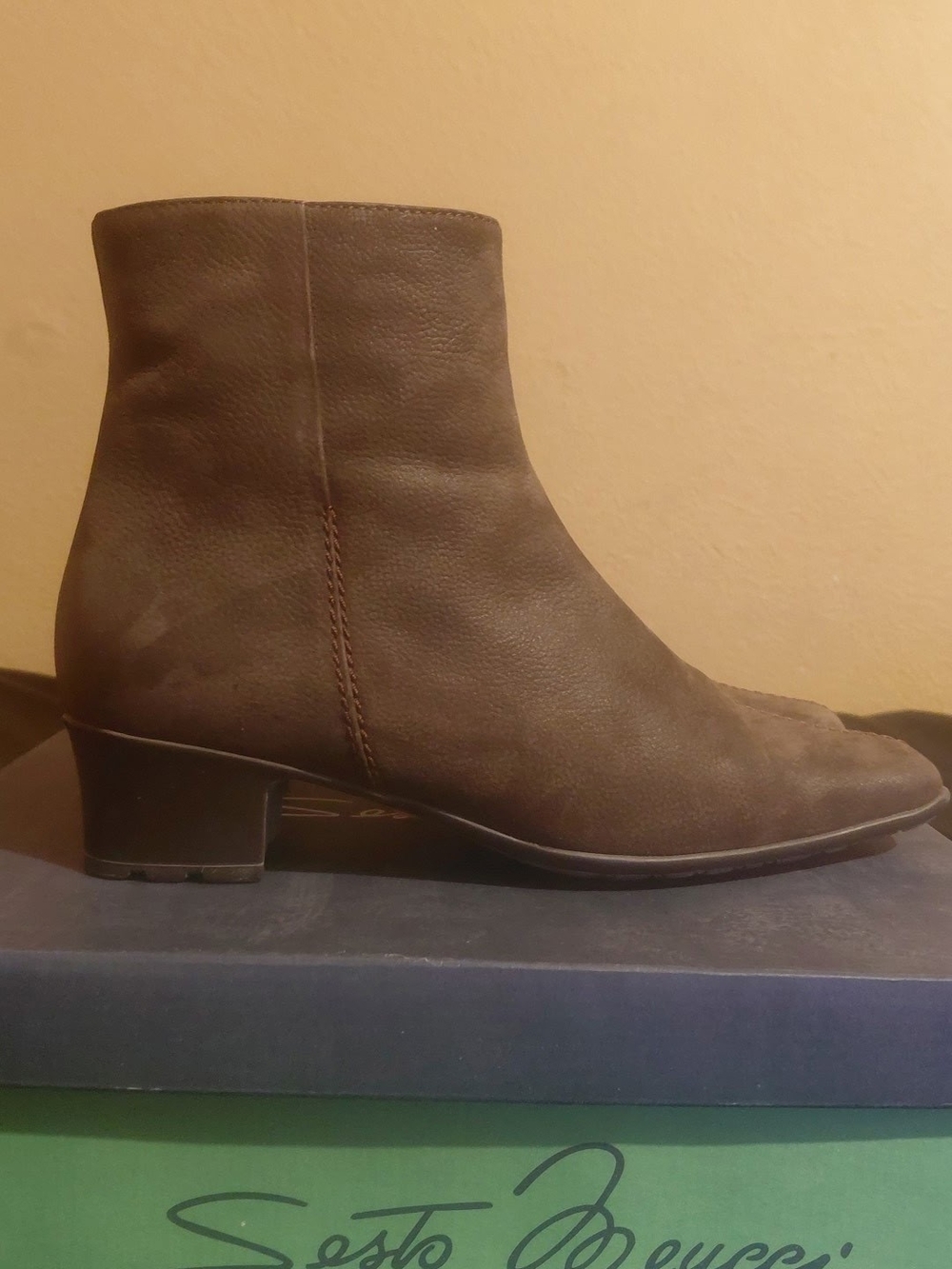 Sesto Meucci Brown Suede Ankle Bootie